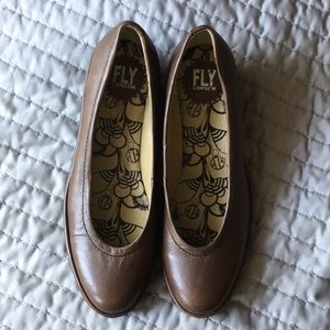 Brown Fly London wedges